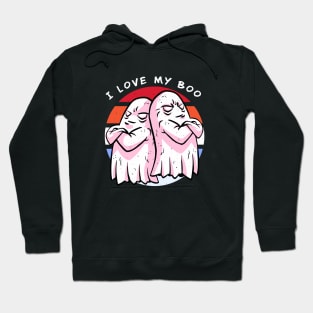 I Love My Boo Halloween Design Hoodie